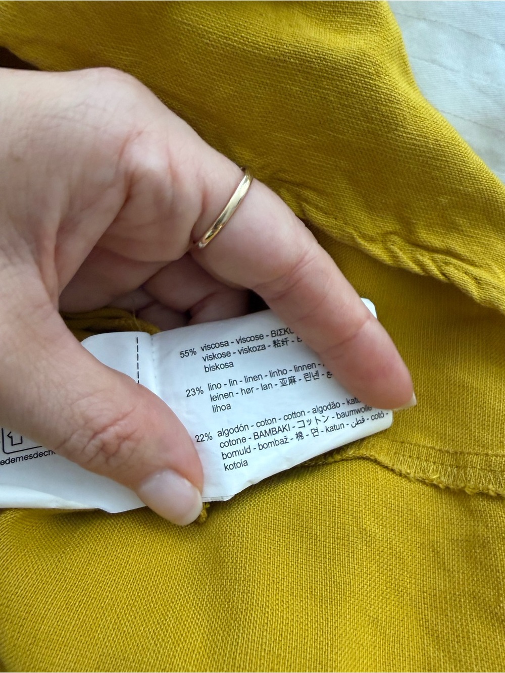 Zara chartreuse Yellow Linen-Blend tunic dress - Picture 4 of 4
